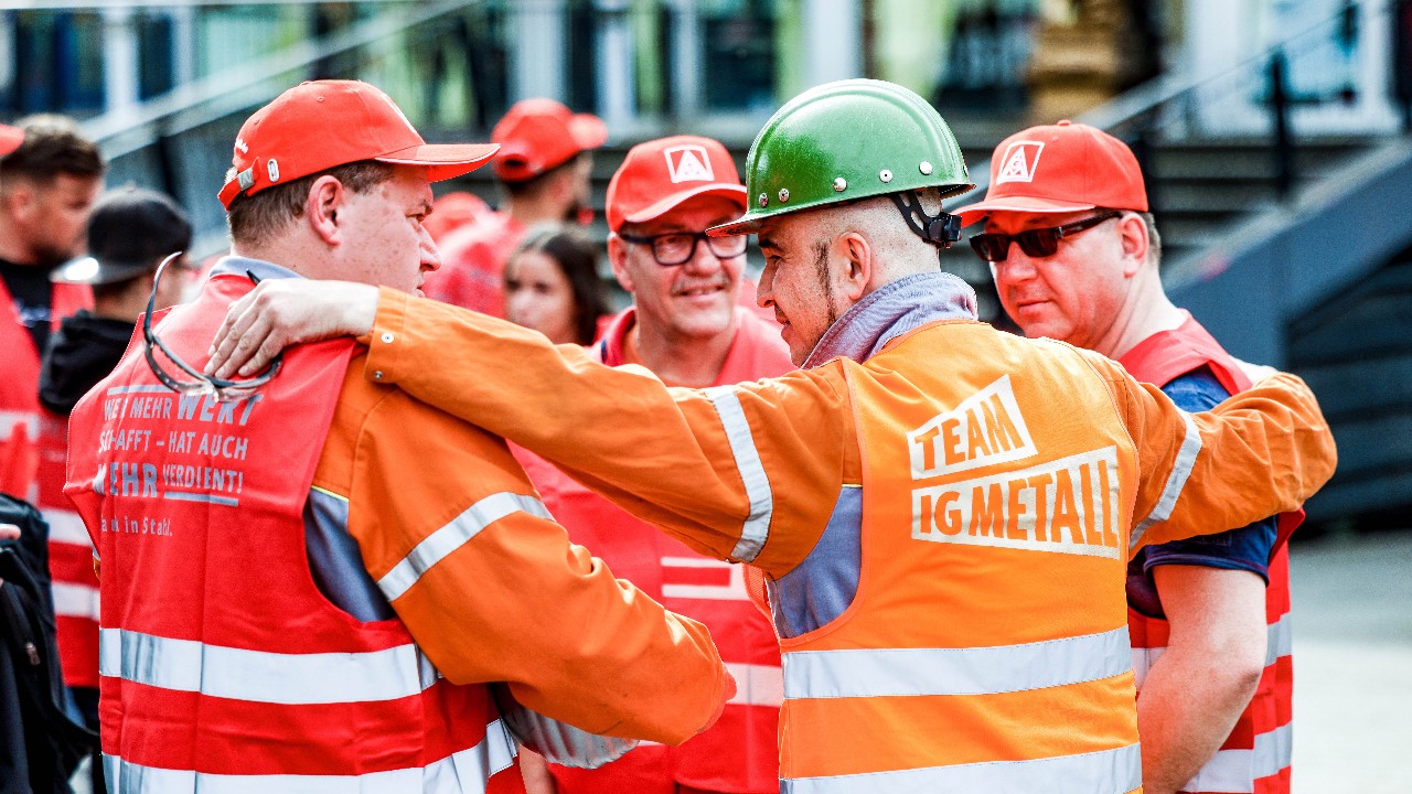 Gruppe Metaller vom „Team IG Metall“